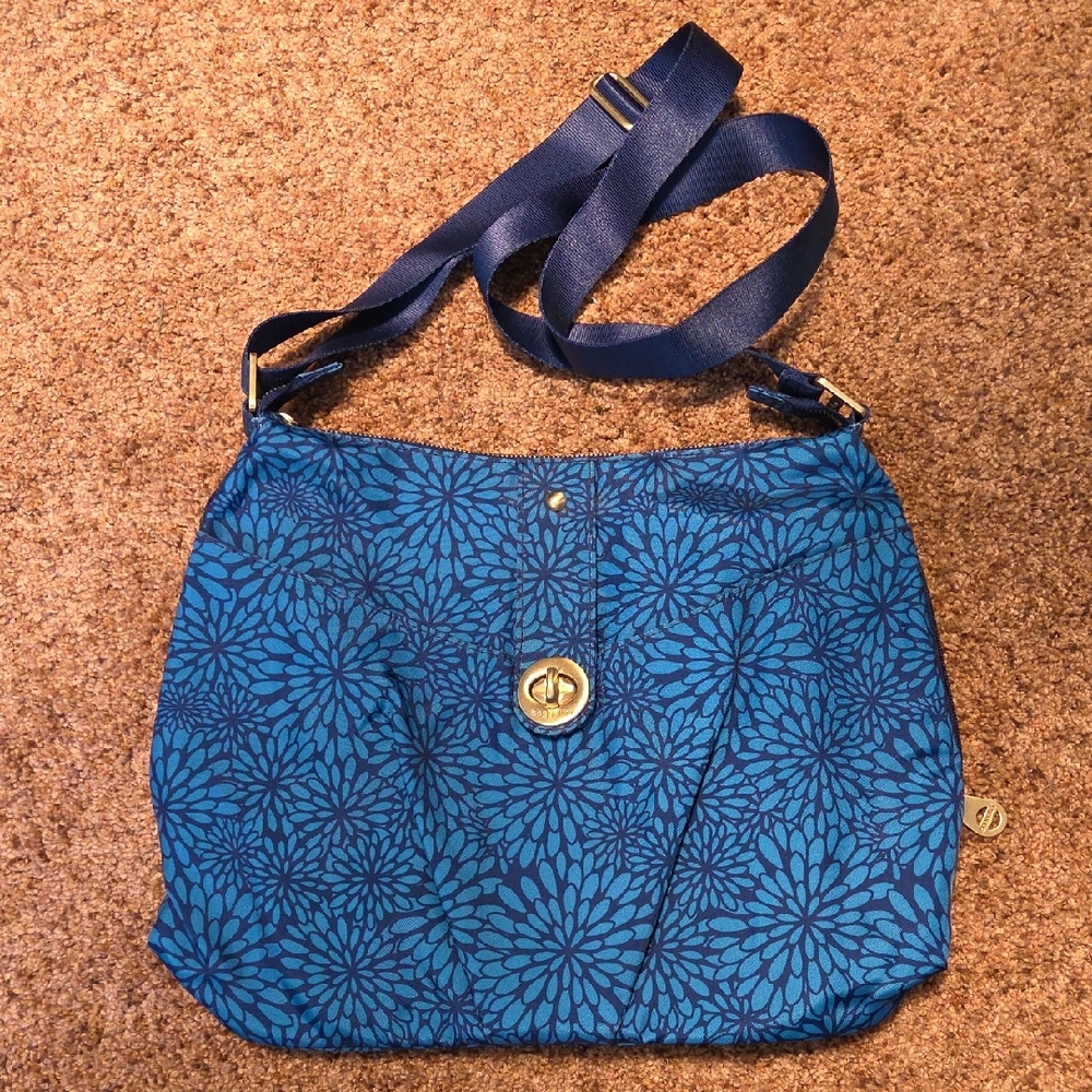 Baggallini Blue Floral Shoulder Bag